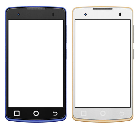 the Smartphone for Social Network in Internet with Digital Technology Mobile of Illustrationの写真素材