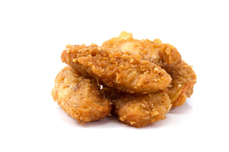 Deep-fried sliced banana of thai foodの写真素材