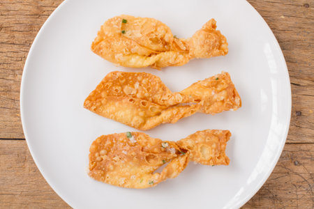 Fried crispy roti make fish shape.