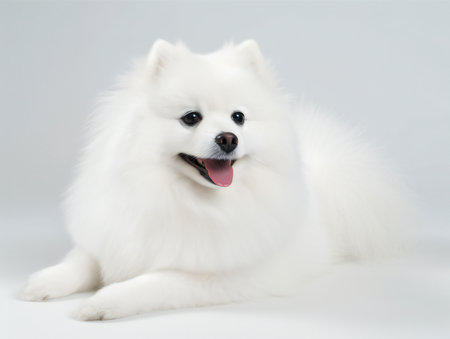 portrait of a puppy, isolated on white backgroundの素材