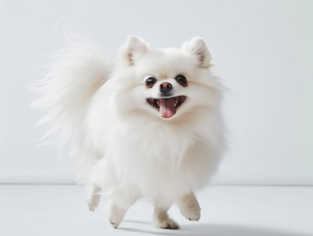portrait of a puppy, isolated on white backgroundの素材