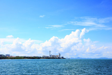 Resort at Pattaya beach, Thailandの写真素材