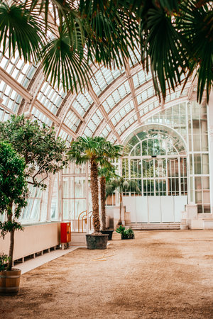 Vienna, Austria - May 8, 2018 Palmenhaus historic building in Vienna, Austria, city sightseing.