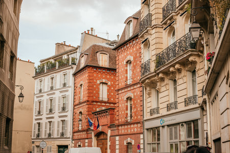Paris, France - April 6, 2019: beautiful streets of Parisのeditorial素材