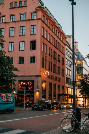 Stockholm, Sweden - June 27, 2019: Old narrow streets and yellow buildings of Stockholm.のeditorial素材