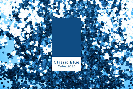 Shiny blue abstract glitter background. Christmas concept.の写真素材