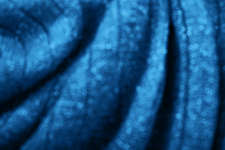 Blue glitter textile background. Color of the year concept.の写真素材