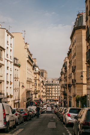 Paris, France - April 6, 2019: beautiful streets of Parisのeditorial素材