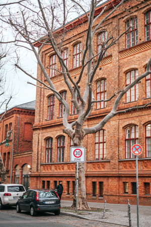 Berlin, Germany - February 2, 2020: Berlin cityscape with old architecture.のeditorial素材