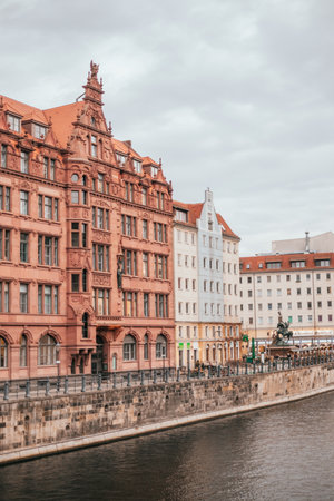 Berlin, Germany - February 2, 2020: Berlin cityscape with old architecture.のeditorial素材