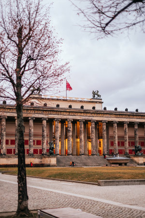 Berlin, Germany - February 2, 2020: the Altes Museum - oldest museum at Museum Island in Berlin.のeditorial素材