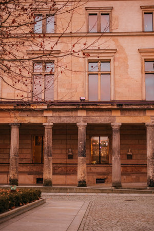 Berlin, Germany - February 2, 2020: the Altes Museum - oldest museum at Museum Island in Berlin.のeditorial素材