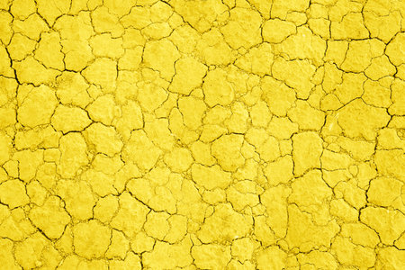 Grey dried and cracked ground earth background. Close up of dry ground, cracked texture.の写真素材