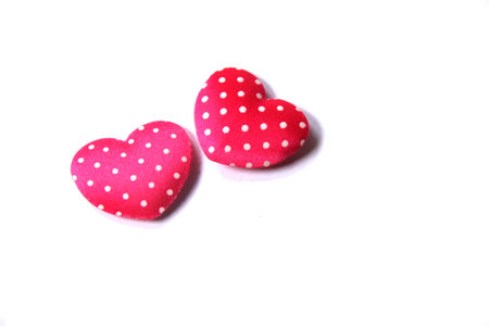 pink heart  isolatedの写真素材
