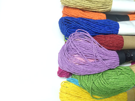 Fabric for embroidery, Colored cotton thread