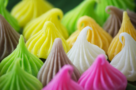 Aalaw or Alua, Thai traditional candy sweet dessert, food backgroundの写真素材