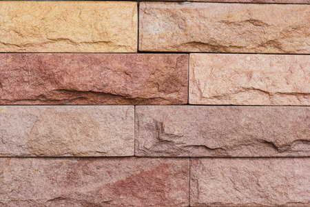 Close up red brick wall pattern texture.