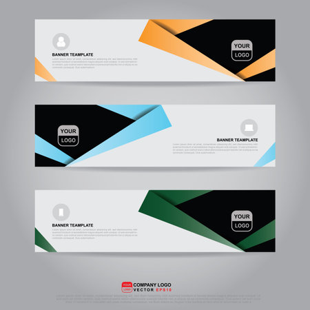 Template of banner, brochure, flyer and card voucher for header template, presentation, web banner, business design. Vector illustrationのイラスト素材