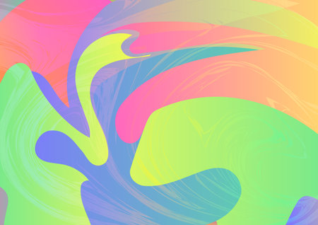 Abstract colorful pastel background. Dynamic effect vector illustration for brochure, web banner, flyer, card, poster design template. Abstract color modern futuristic  wavy shape style decoration.のイラスト素材