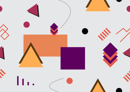 Abstract 80's-90's style seamless background. Geometric seamless background.