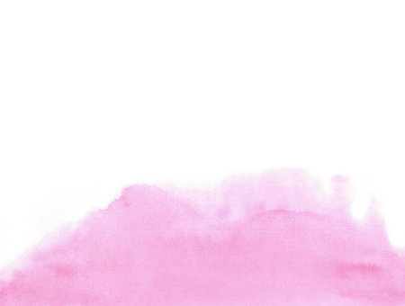 Abstract pink watercolor border background. Hand drawn illustrationの写真素材