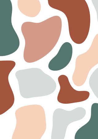 Terracotta abstract template for cover pages, backgrounds, brochures, notebooks, books, wallpapers, cards, prints, posters, stories, social media Modern art style creative trendy vectorのイラスト素材