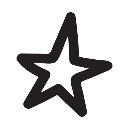Hand drawn stars. Doodle star vector illustrationsのイラスト素材