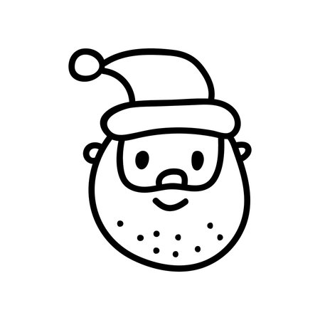 Cartoon Santa Clause for Christmas greeting Cards and invitations.のイラスト素材