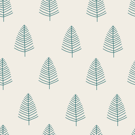 Seamless pattern with Christmas trees. Vector illustrationのイラスト素材