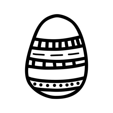 Doodle egg with ornament for Easter holidaysのイラスト素材