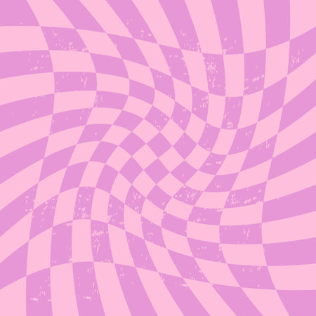 Groovy and retro boho cute checkerboard patternのイラスト素材