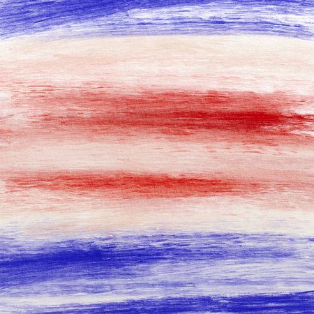 Watercolor patriotic background. Abstract red and blue printの写真素材