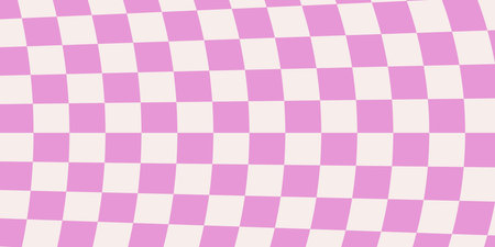 Purple distorted checkerboard groovy background.のイラスト素材