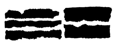 Torn paper frame setのイラスト素材