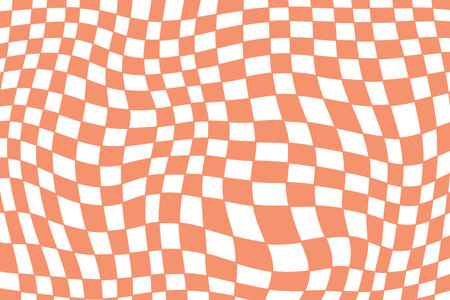 Pattern psychedelic checkerboard. Groovy texture