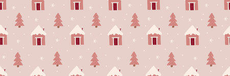 Cute winter Christmas house