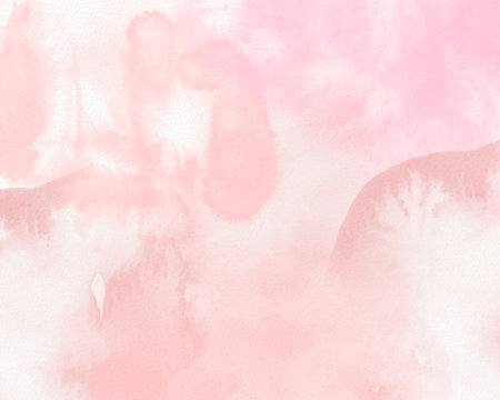 Peach cream abstract watercolor backgroundの写真素材