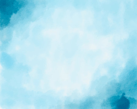 Soft blue watercolor background textureのイラスト素材