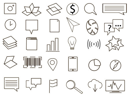 Logo collection black and whiteのイラスト素材