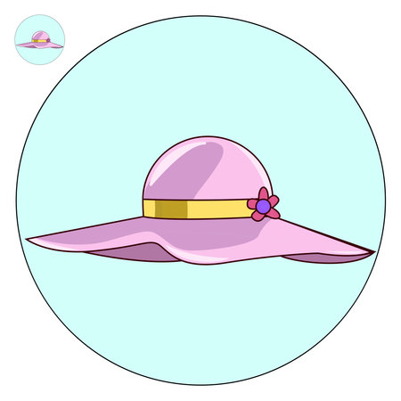 Female beach hat vector iconの写真素材