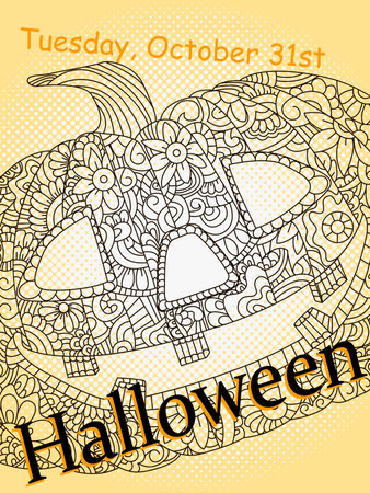 Halloween card vector image pop artのイラスト素材
