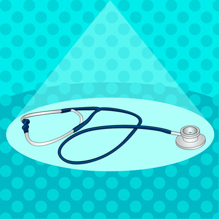 Stethoscope medical object vector pop art.のイラスト素材