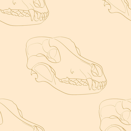 Skull dog sideways pattern for wallpapers.のイラスト素材