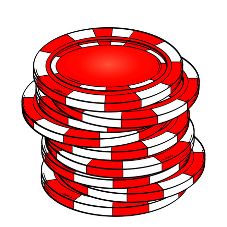 Isolated object on white background.. Playing chips, casino. Vectorのイラスト素材