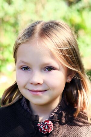 Blonde smiling girlの写真素材