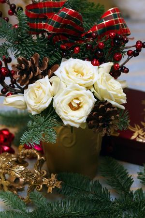 Christmas arrangementの写真素材