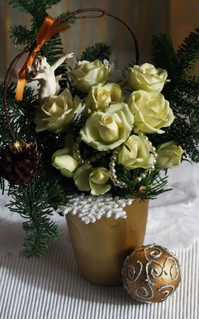 Christmas arrangementの写真素材