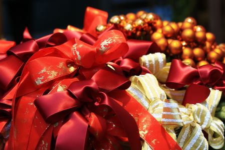 bright Christmas bowsの写真素材