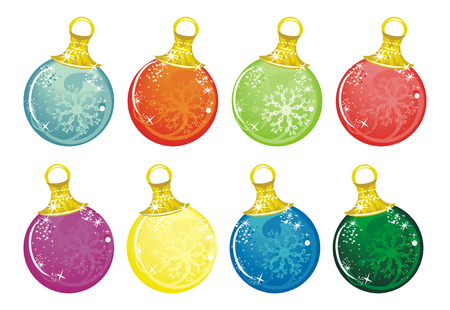 Set of Christmas balls.のイラスト素材