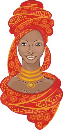 Beautiful african girl のイラスト素材